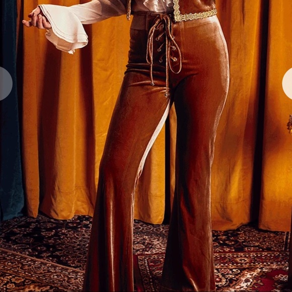 the hippie shake Pants - The Hippie Shake foxy lady velvet flares